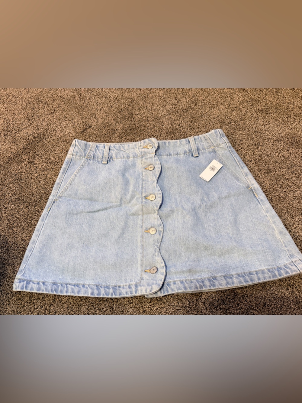 Old Navy Light Blue Denim A-Line Skirt